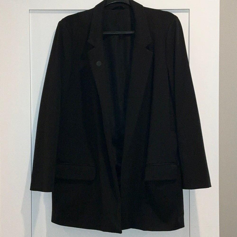 All Saints Black Aleida Jersey Blazer - Picture 3 of 6